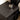 Farmhouse Nightstand Image. Top view of the roomy 2 drawer nightstand showing its smooth black finish.