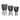 Black Bamboo Footed Plant Stands