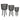  Black Bamboo Standing Planter Pots 