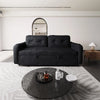 Black Velvet Queen Sleeper Sofa with Storage