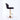 The Black velvet Height Gold stool in a white background