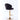 The back-view of A single Black Velvet Stool