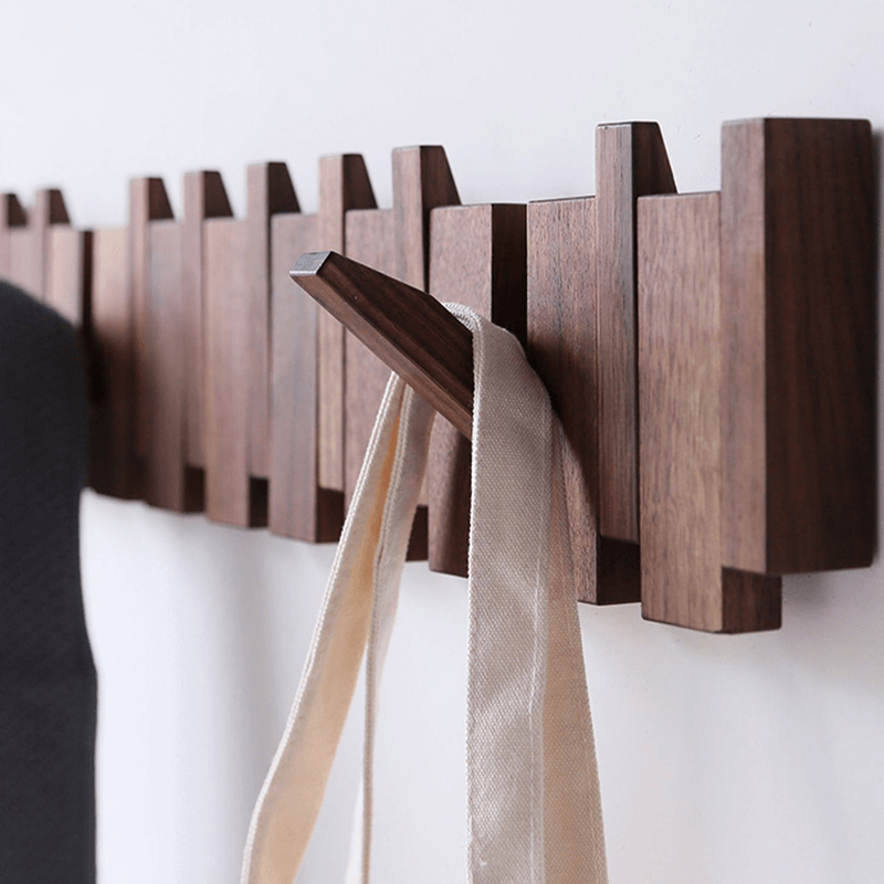 Walnut wall mounted coat rack hotsell