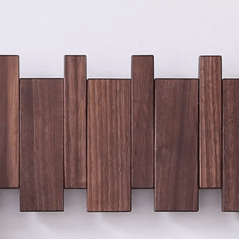 Racking Walnut Black Walnut Wall-Mounted Coat Rack for Stylish Homes – CharmyDecor