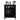 Black Wengue Bar Cabinet with 8-Bottle Cubbies and Open Shelf - 17.7" x 32.4"