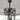 Black Caged Ceiling Fan image, in a living room setting 