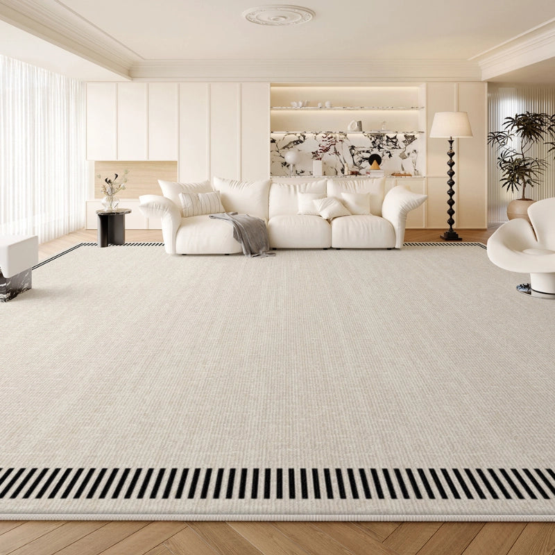 Black and White Area Rug with Contras...