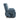 Side view of the colored reclining chair in a white background 