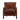 Brown leather accent chair with rivet design and plush cushioning