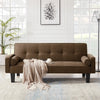 Brown Mid-Century Love-Seat Sleeper Sofa Bed