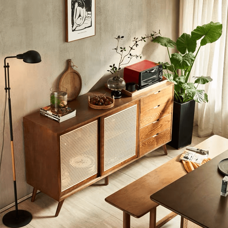 Credenza with cane doors deals