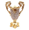 Ambrose Crystal Embellished Decorative Gold Plated Ceramic Vase with Exquisite Winged Handles