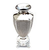 Ambrose Crystal Embellished Decorative Silver Plated Ceramic Vase with Small Opening