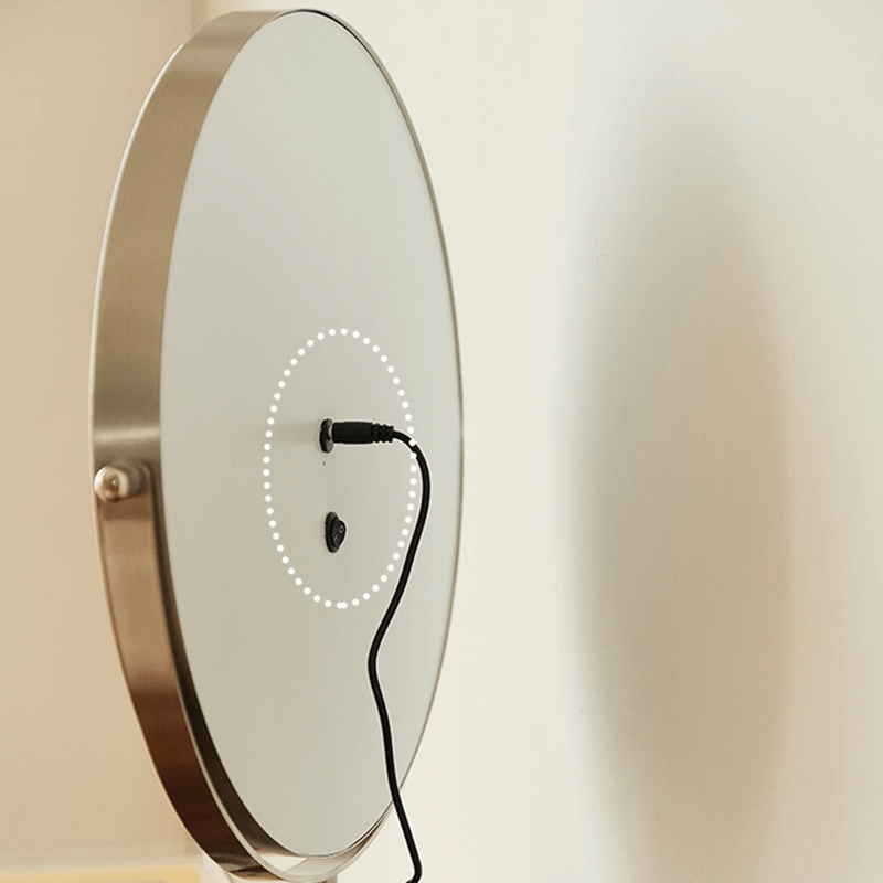 Cherry Wood Makeup Vanity with Iron Foot CharmyDecor