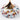 Round Pedestal Side Table Image. Close up image of the modern side table Mermaid Tail Base with colorful ink splash design.