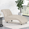 Modern Chesterfield Comfy Chaise Lounge Chair with Tufted Button Design - Beige