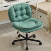 Modern Green Comfy Office Chair with Rolling Swivel Wheels