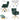 Color Options and Dimension Image of our Contemporary Green Velvet High-Back Upholstered Swivel Accent Chair - 22" x 27.36"