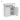 Contemporary White Bathroom Standing Storage Cabinet with Shutter Doors