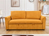 Convertible Yellow Brown Loveseat Sleeper Sofa