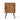 side view of a wood nightstand image, with metal legs