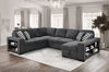 Dark Gray Modern U-Shaped Sleeper Sofa Sectional