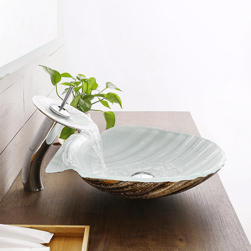 Scallop Shell Shaped Decorative Bathroom Sink CharmyDecor scallop-shell-shaped-decorative-bathroom-sink-charmydecor