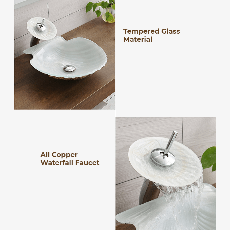 Scallop Shell-Shaped Decorative Bathroom Sink – CharmyDecor