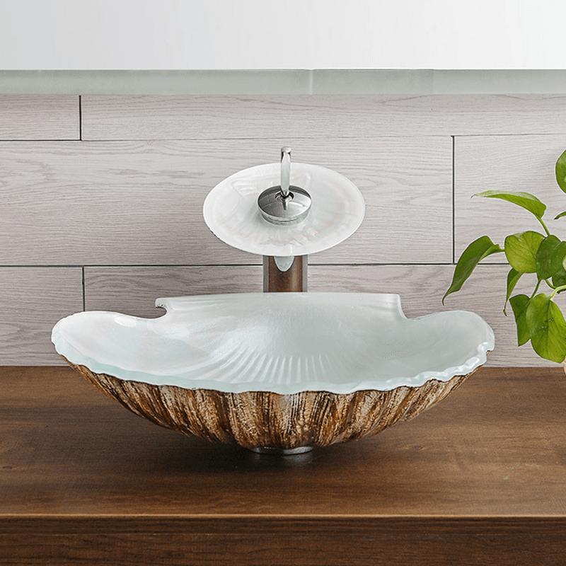 Scallop Shell-Shaped Decorative Bathroom Sink – CharmyDecor