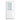 Decorative White Glass-Zinc Caming Left Hand Black Knob Inswing Prehung Entry Door 81" x 37"