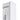 Decorative White Glass-Zinc Caming Right Hand Black Knob Inswing Prehung Entry Door 81 x 37