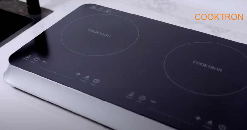 Double Induction Cooktop Burner with Fast Warm-Up Mode