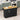 Black Kitchen Island with 2 Doors, 3 Drawers, Spice Rack, & Towel Rack - Charmydecor