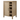 Faux Rattan Wine Bar Cabinet with 5 Shelves
