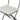 Foldable 3 Pieces Patio Bistro Metal Chair & Table Set in Grey