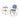 3 piece bistro set dimension Image.