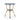 3 piece bistro set Image. 3 Piece Outdoor Furniture set round table in Dark Teal and Dotted White with Aluminum Frame.