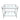 2-Tier Chrome & Glass Mobile Cart