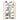 Golden White 7-Tier Tall Corner Metal Bookcase