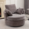 Gray Oversize Round Comfy Chair