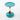 Round Pedestal Side Table Image. Modern Side table in green and gold with mermaid tail base and tray style top.