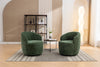 Green Chenille Swivel Comfy Chair