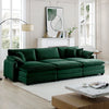 Green Corduroy Modern 3-Seater Cloud Couch