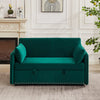 Green Soft Velvet Convertible Sleeper Sofa Bed