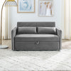 Grey Velvet Convertible Sleeper Sofa Bed