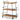 wood and metal bar cart
