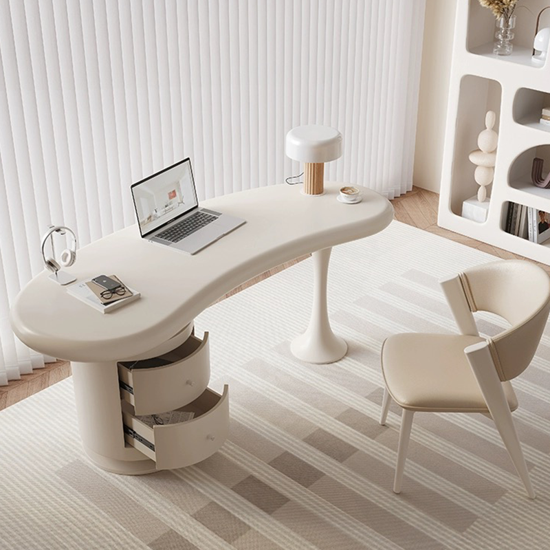 Modern curved best sale office desk