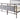 King Size Grey Metal Bed Frame with Velvet Upholstered Headboard and Footboard - L83" x W79"