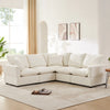 L-Modular 5-Piece Cloud Couch Sectional with Chenille Upholstery