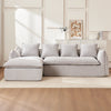 L-Shape Gray Cloud Couch with 3 Seats